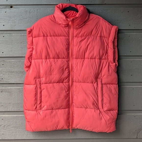 FP Movement by Free People Jackets & Blazers - Free People Movement In A Bubble Puffer Vest Coral Orange Size XS Oversized